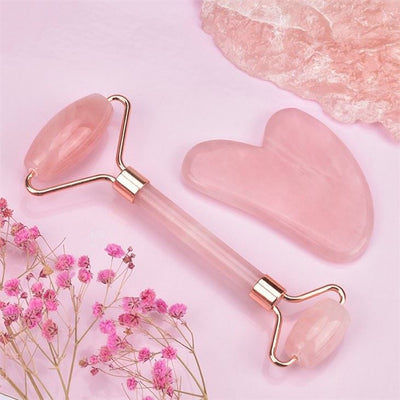 Duo Rouleau & Gua Sha en Résine – Rituel Massage Visage