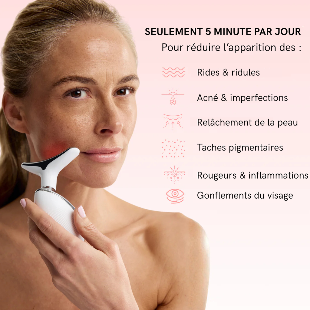 Appareil Sculpteur Visage & Cou LED – Soin Anti-Âge