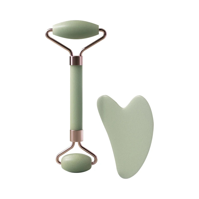 Duo Rouleau & Gua Sha en Résine – Rituel Massage Visage