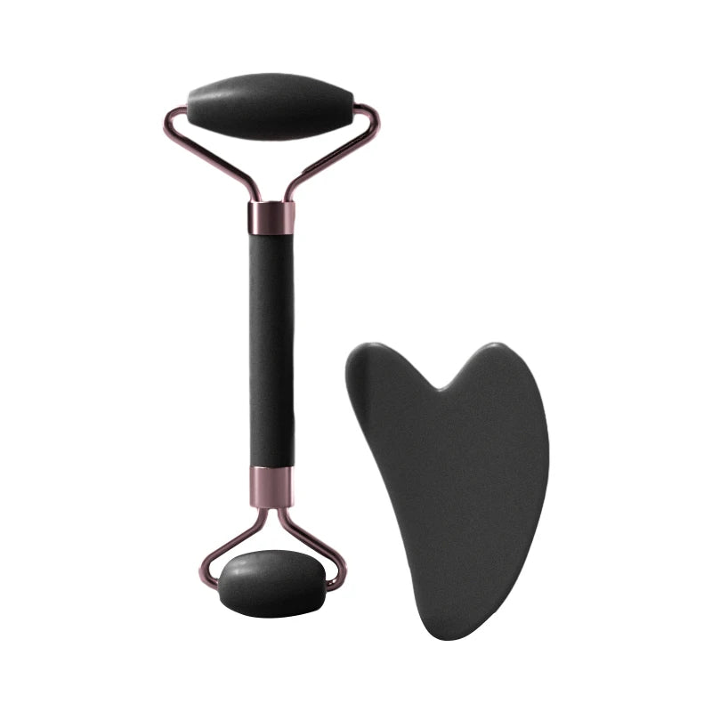 Duo Rouleau & Gua Sha en Résine – Rituel Massage Visage